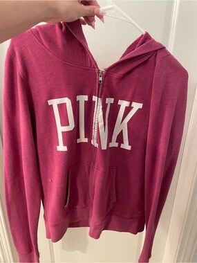 PINK Victoria's Secret Magenta Zip-Up Hoodie
